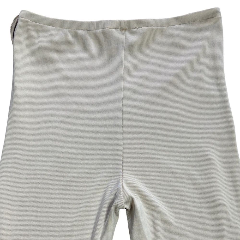 Berska Tan Ribbed O-Ring High Rise Flared Pants - Picture 6 of 9